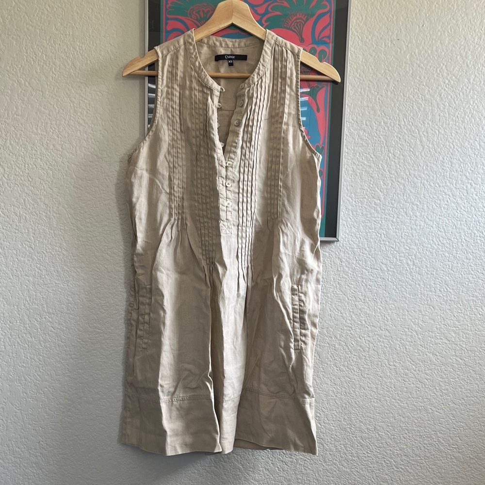 Quince Sleeveless Linen Mini Dress